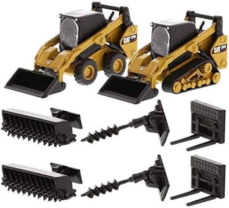 1:64 Cat 272D2 Skid Steer Loader & 1:64 Cat 297D2 Compact Track Loader